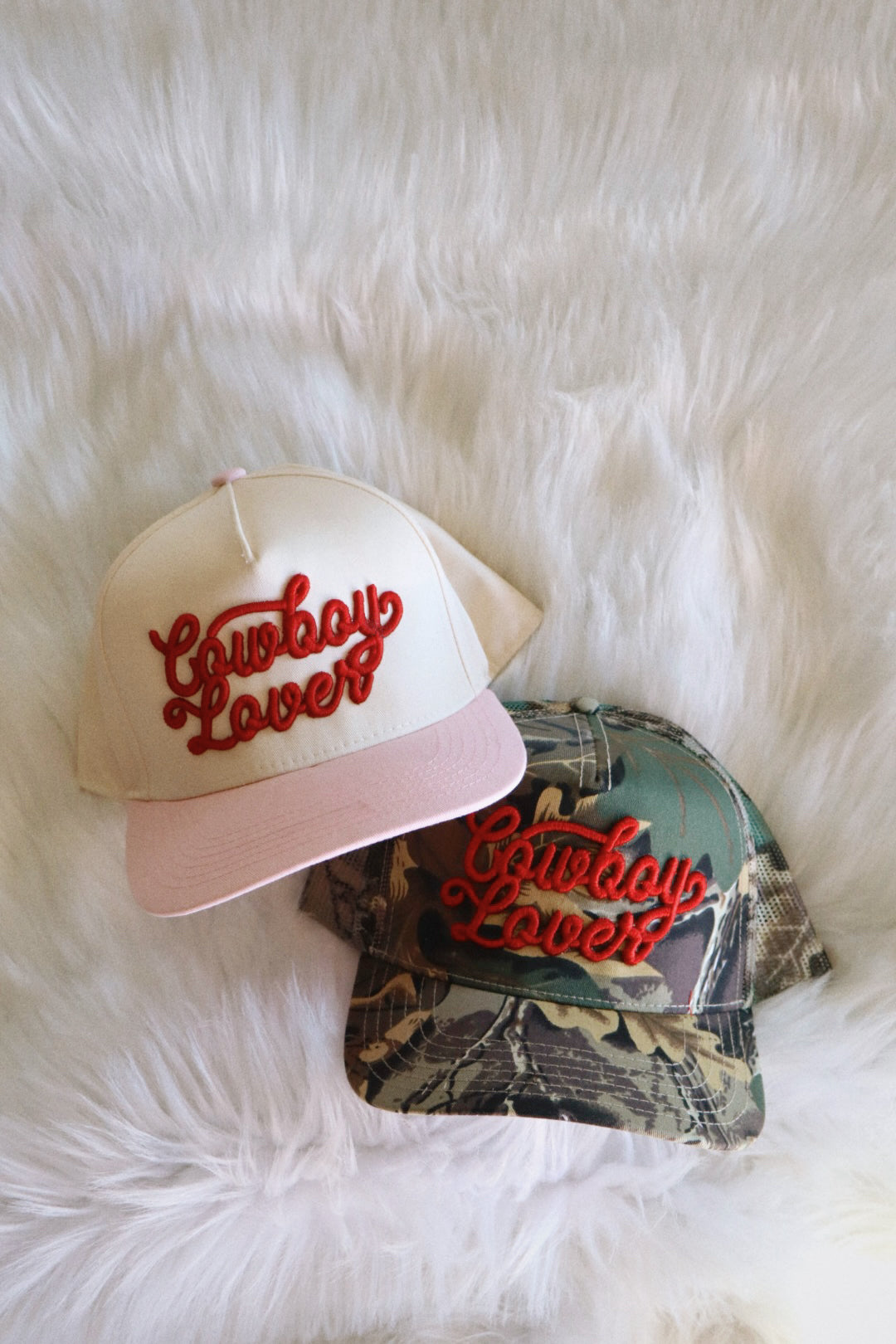 Cowboy Lover Puff Embroidered Trucker Hat