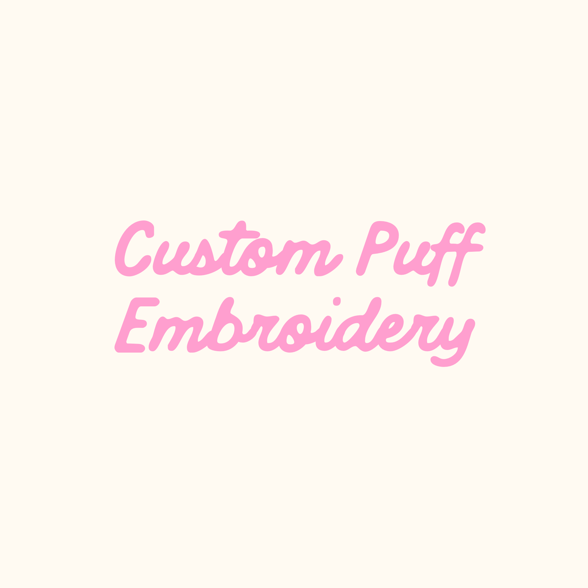 Custom Wholesale Puff Embroidery