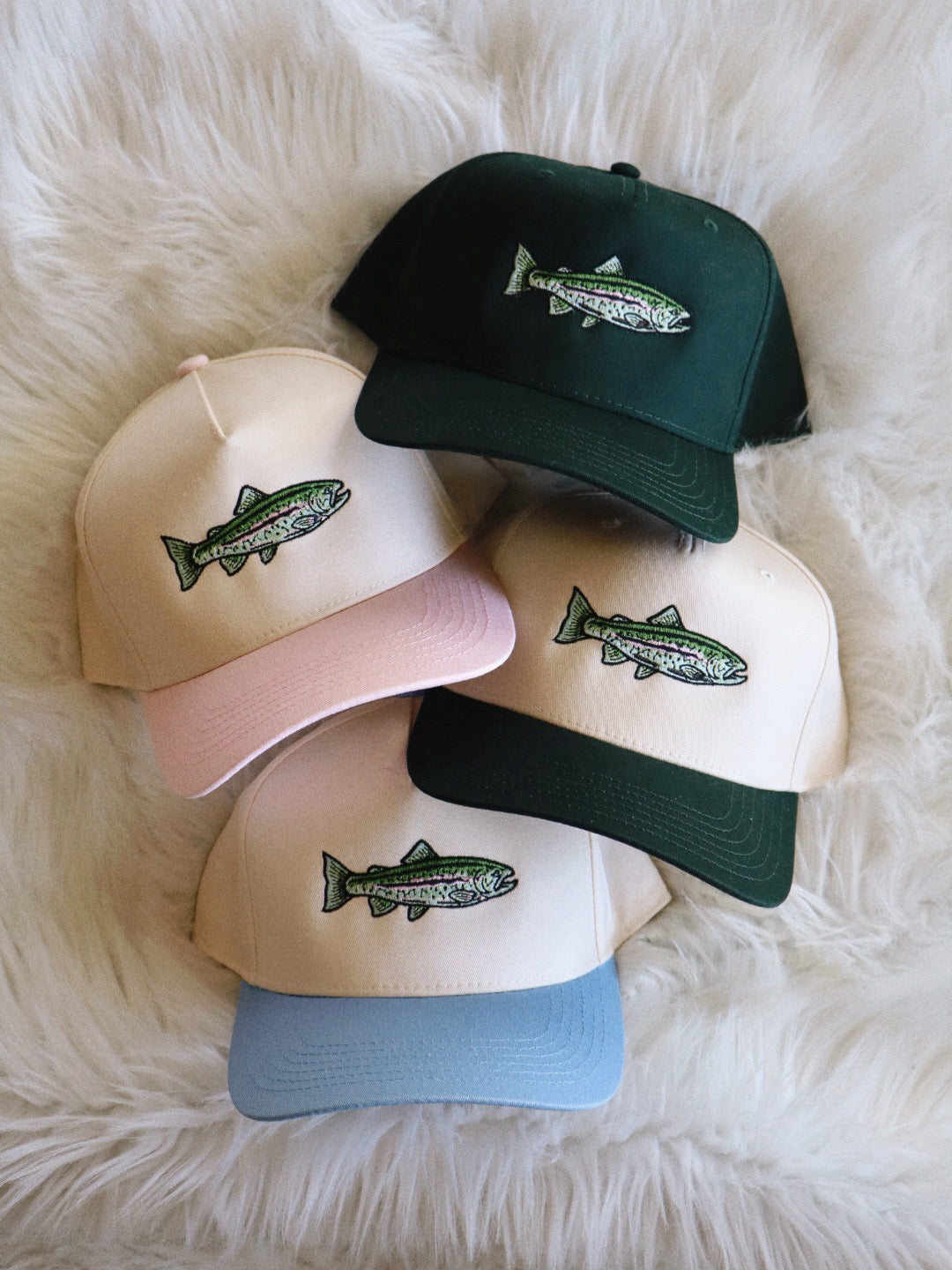 Rainbow Trout Embroidered Hat