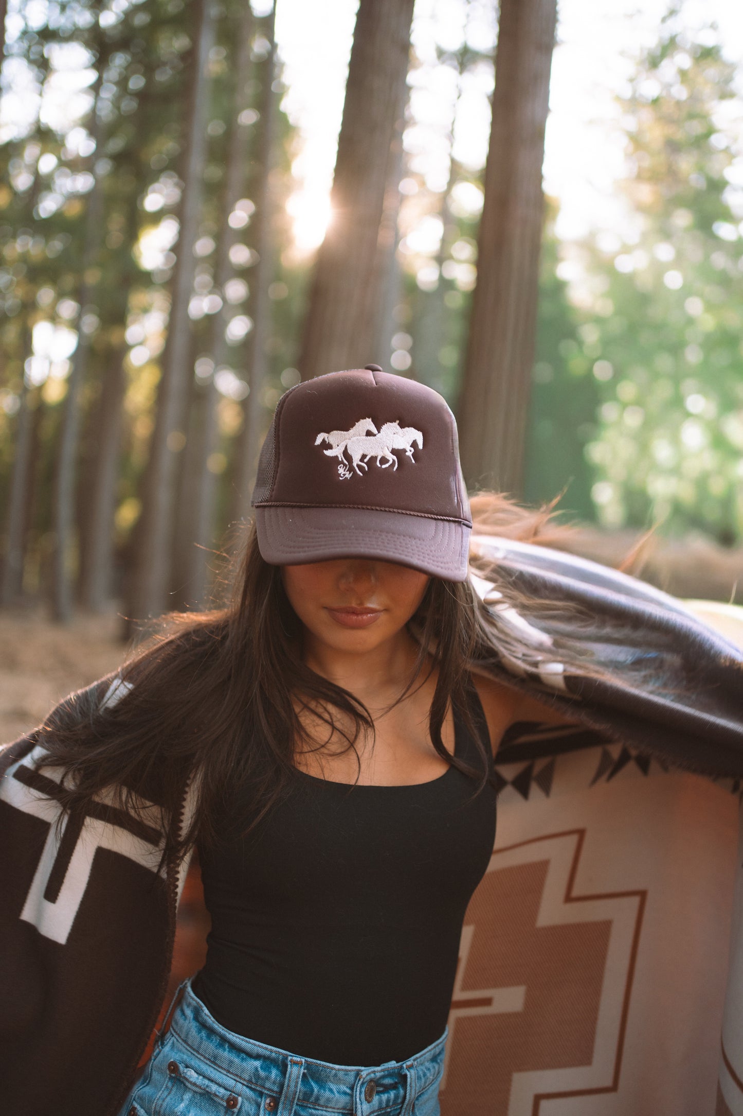 Wild Horses Embroidered Hat