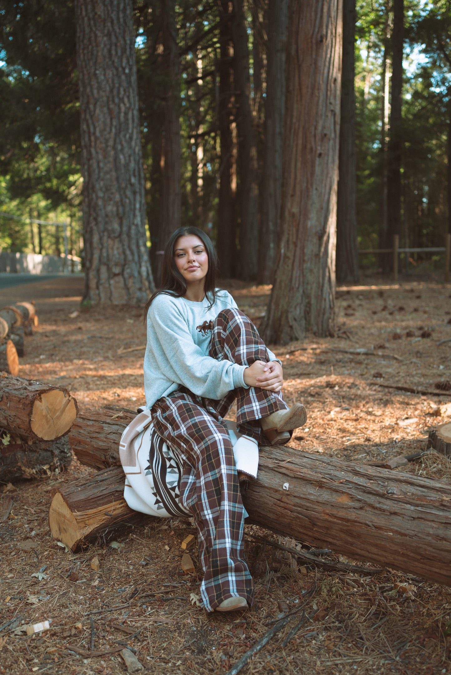 Brown Plaid Flannel Pants