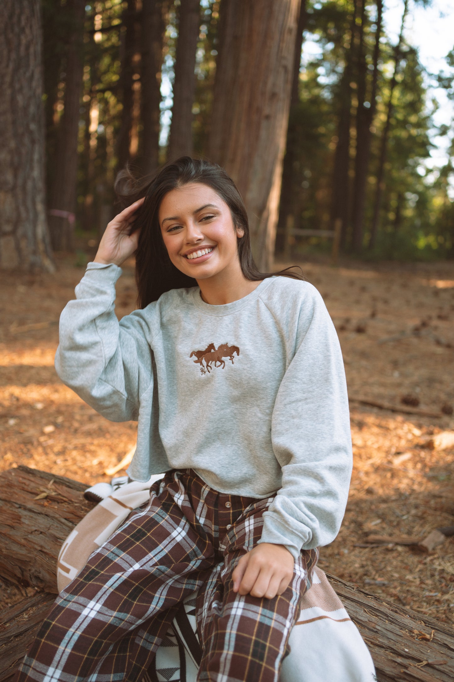 Wild Horses Cropped Crewneck