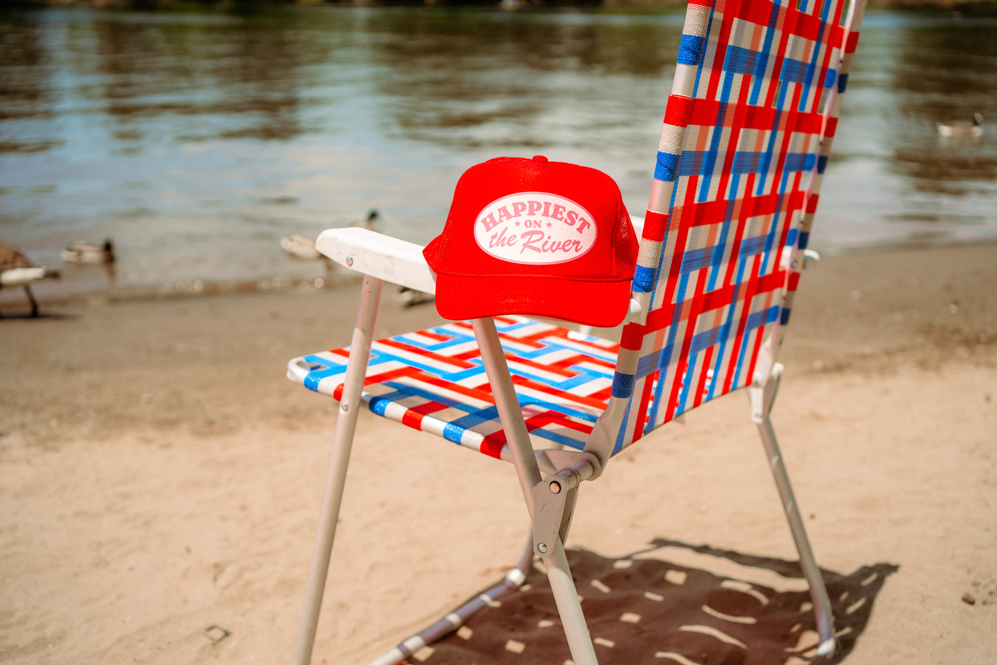 Happiest on the Lake/River Trucker Hat