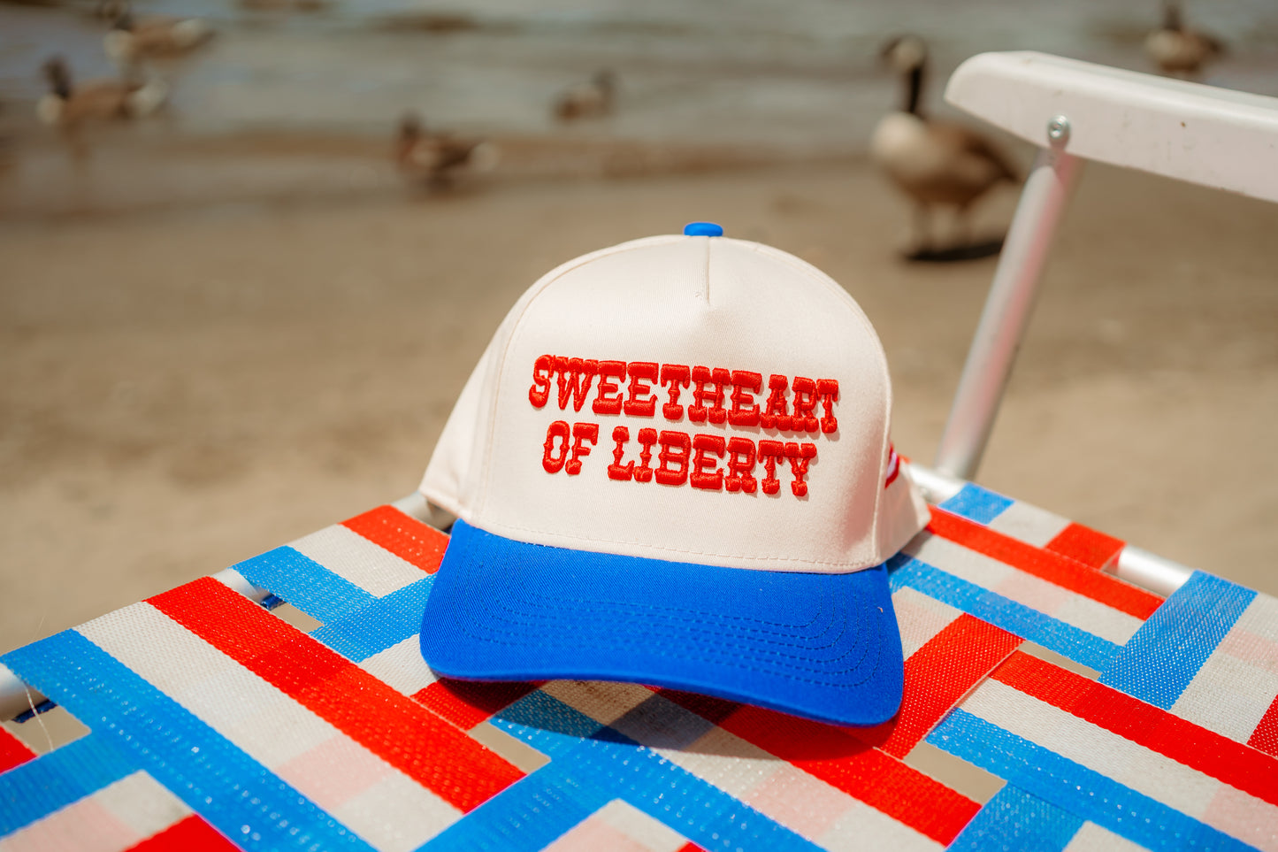 Sweetheart of Liberty Puff Embroidered Trucker Hat