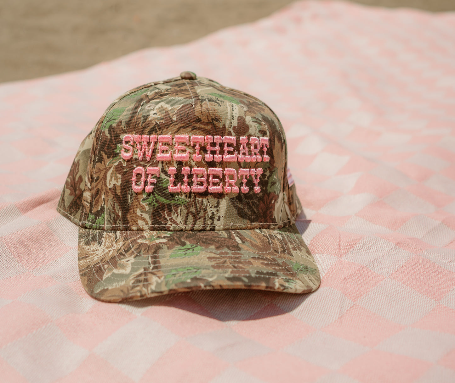 Sweetheart of Liberty Puff Embroidered Trucker Hat