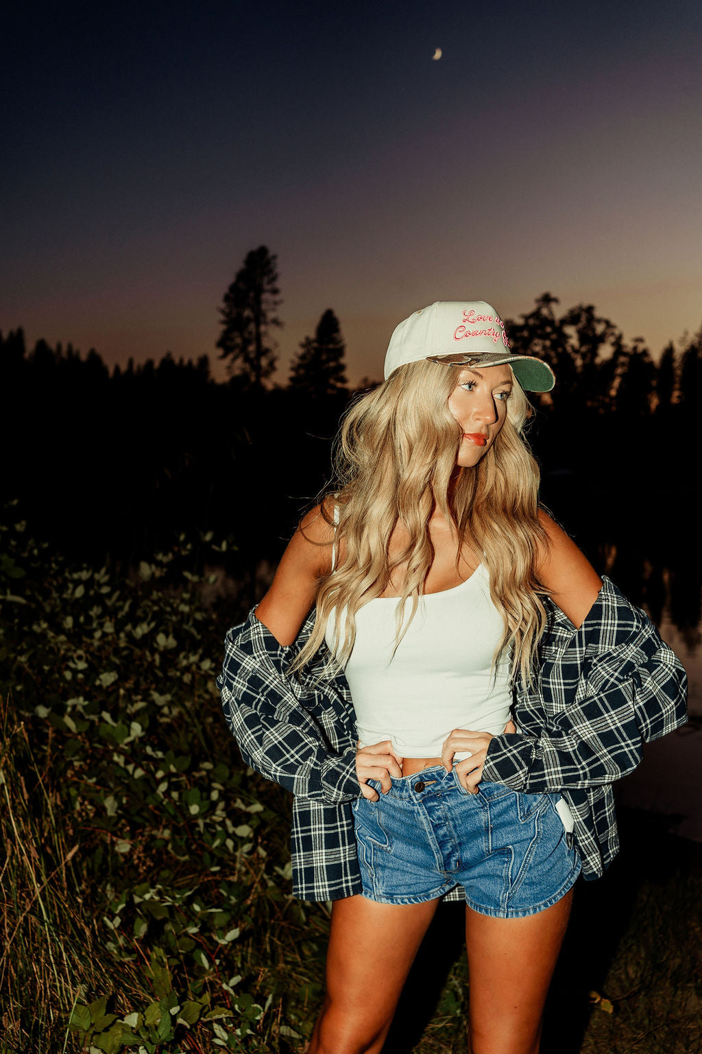 Love Is A Country Girl Puff Embroidered Trucker Hat