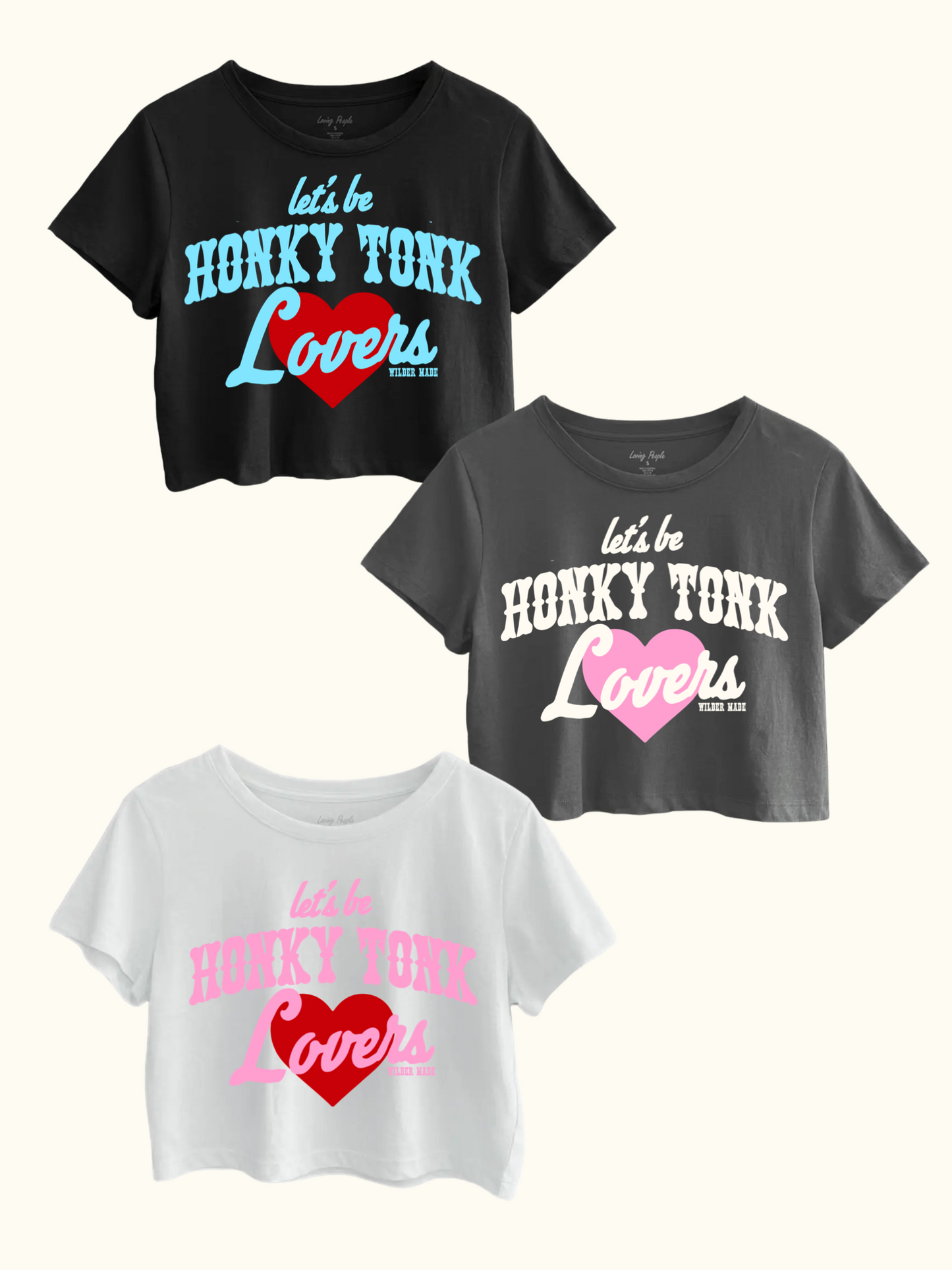 Honky Tonk Lovers Crop Tee
