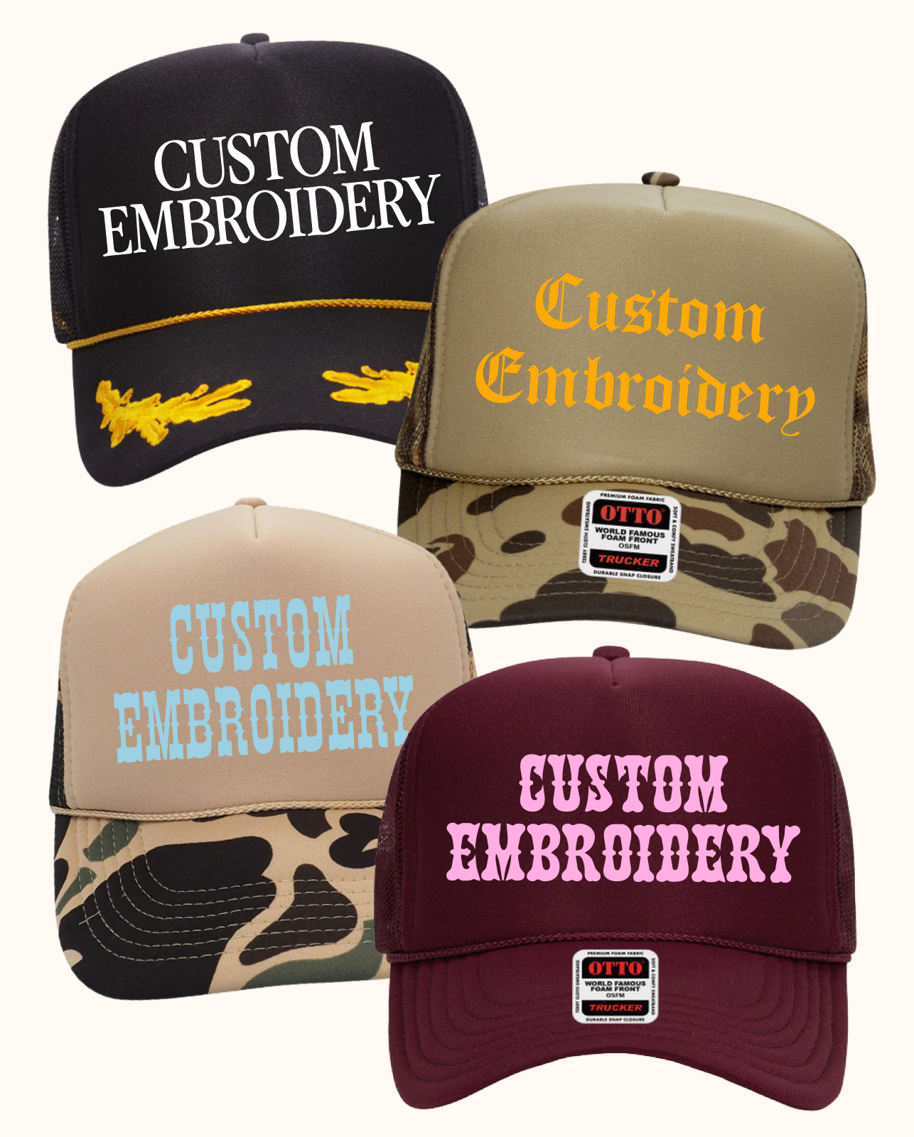 Custom Embroidered Trucker Hat