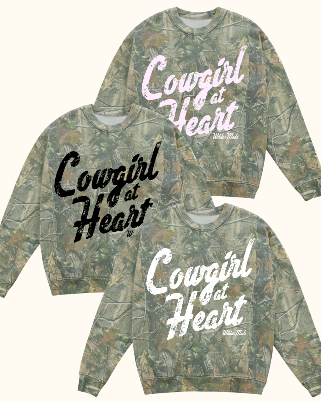 Cowgirl at Heart Camo Crewneck