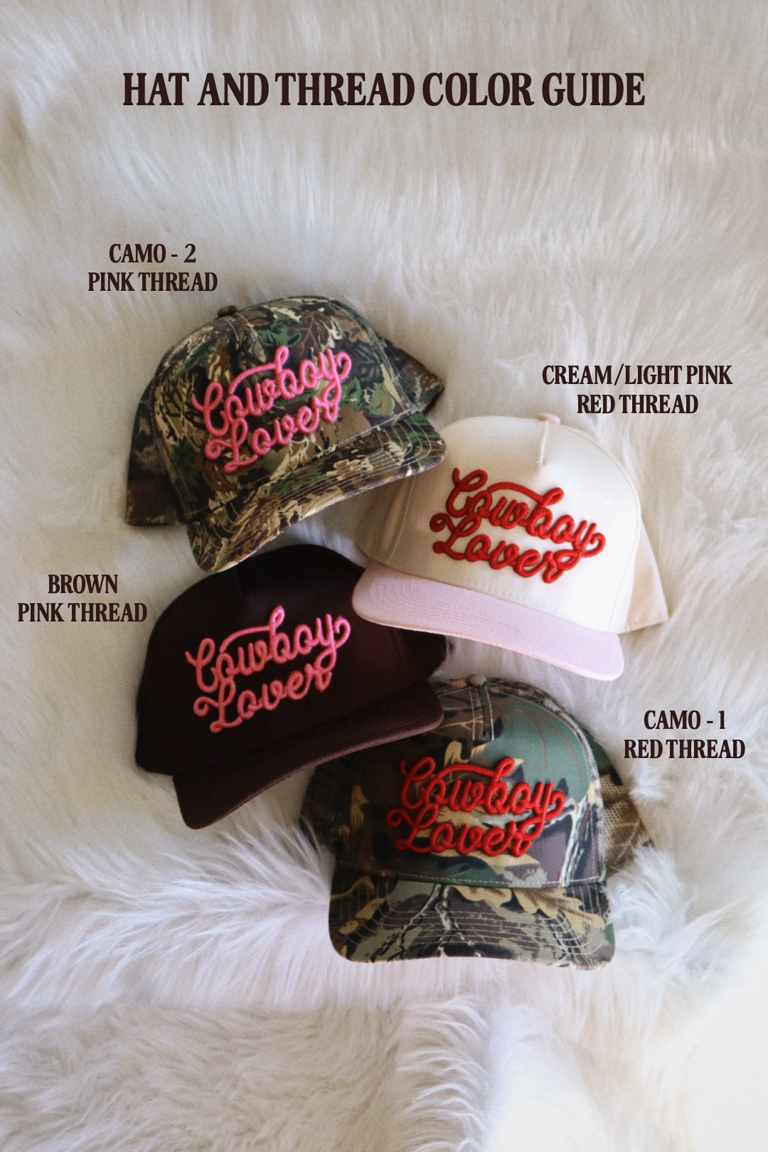 Cowboy Lover Puff Embroidered Trucker Hat