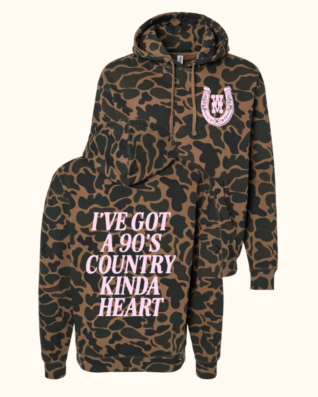 90's Country Kinda Heart Duck Camo Hoodie