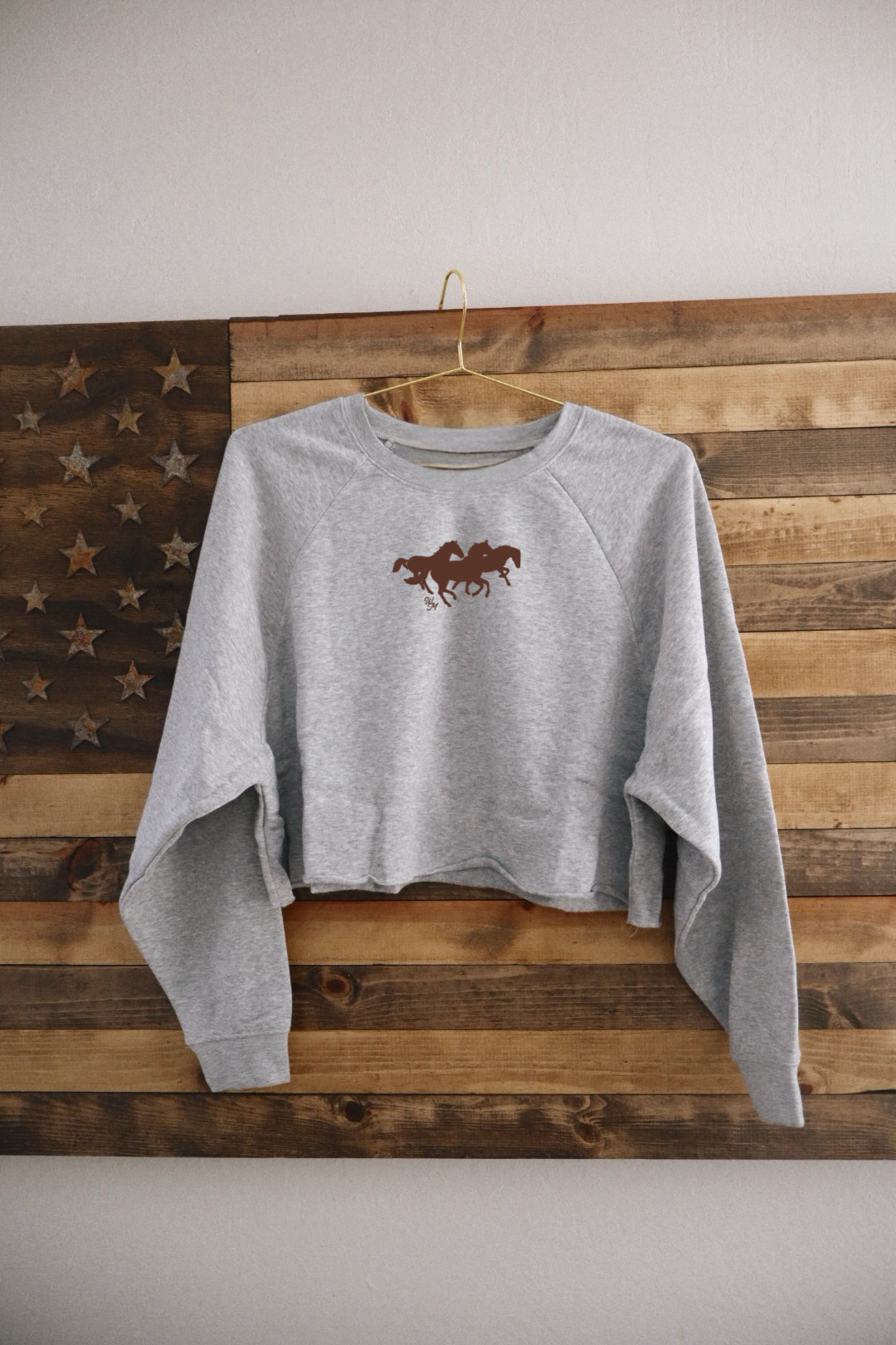 Wild Horses Cropped Crewneck