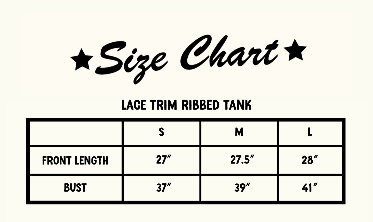 Western Love Lace Trim Tank (Customizable!)