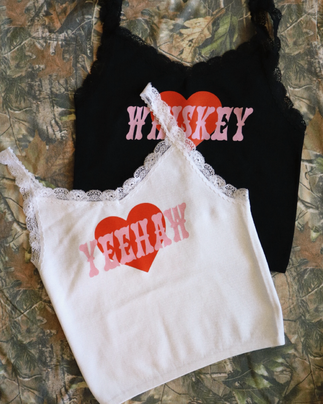 Western Love Lace Trim Tank (Customizable!)