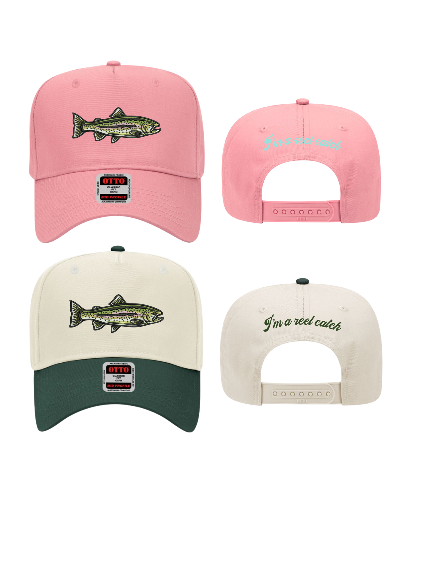 Rainbow Trout Embroidered Hat