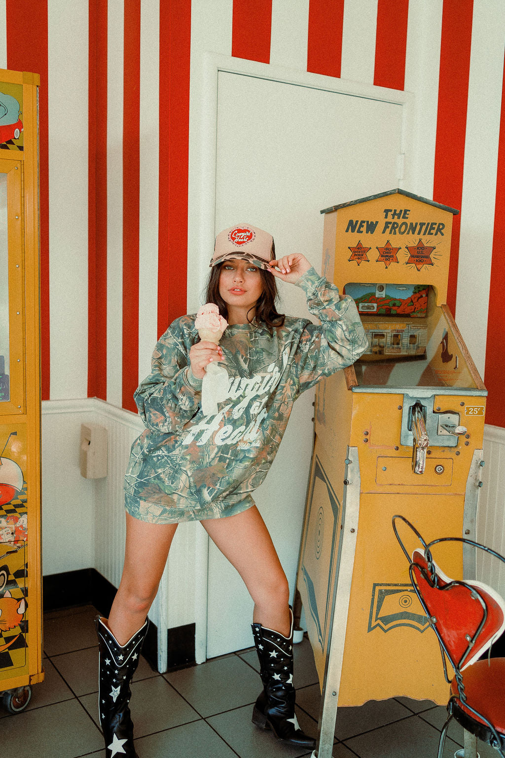 Cowgirl at Heart Camo Crewneck