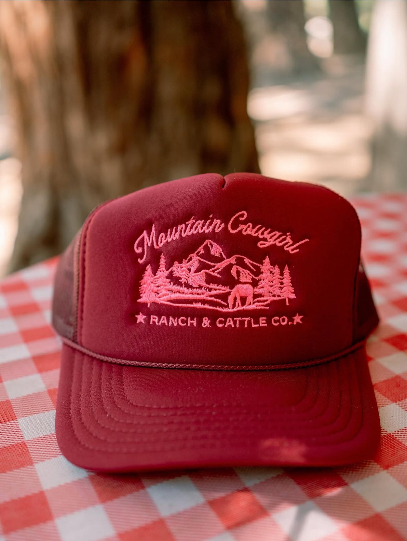 Mountain Cowgirl Embroidered Hat
