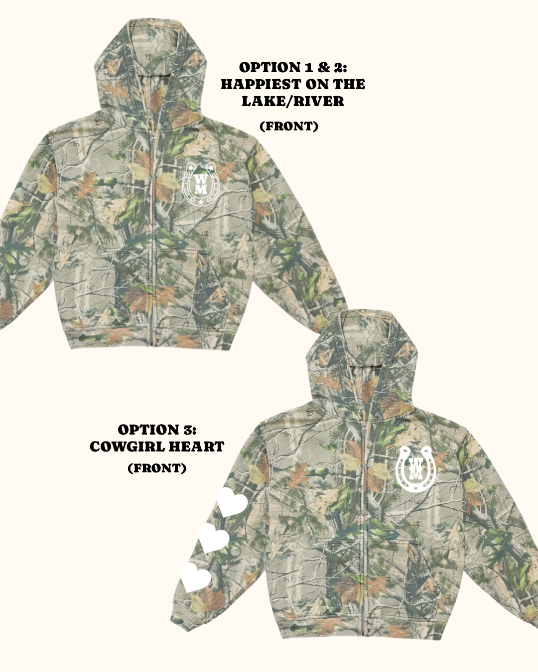 Vintage Wash Camo Zip Up