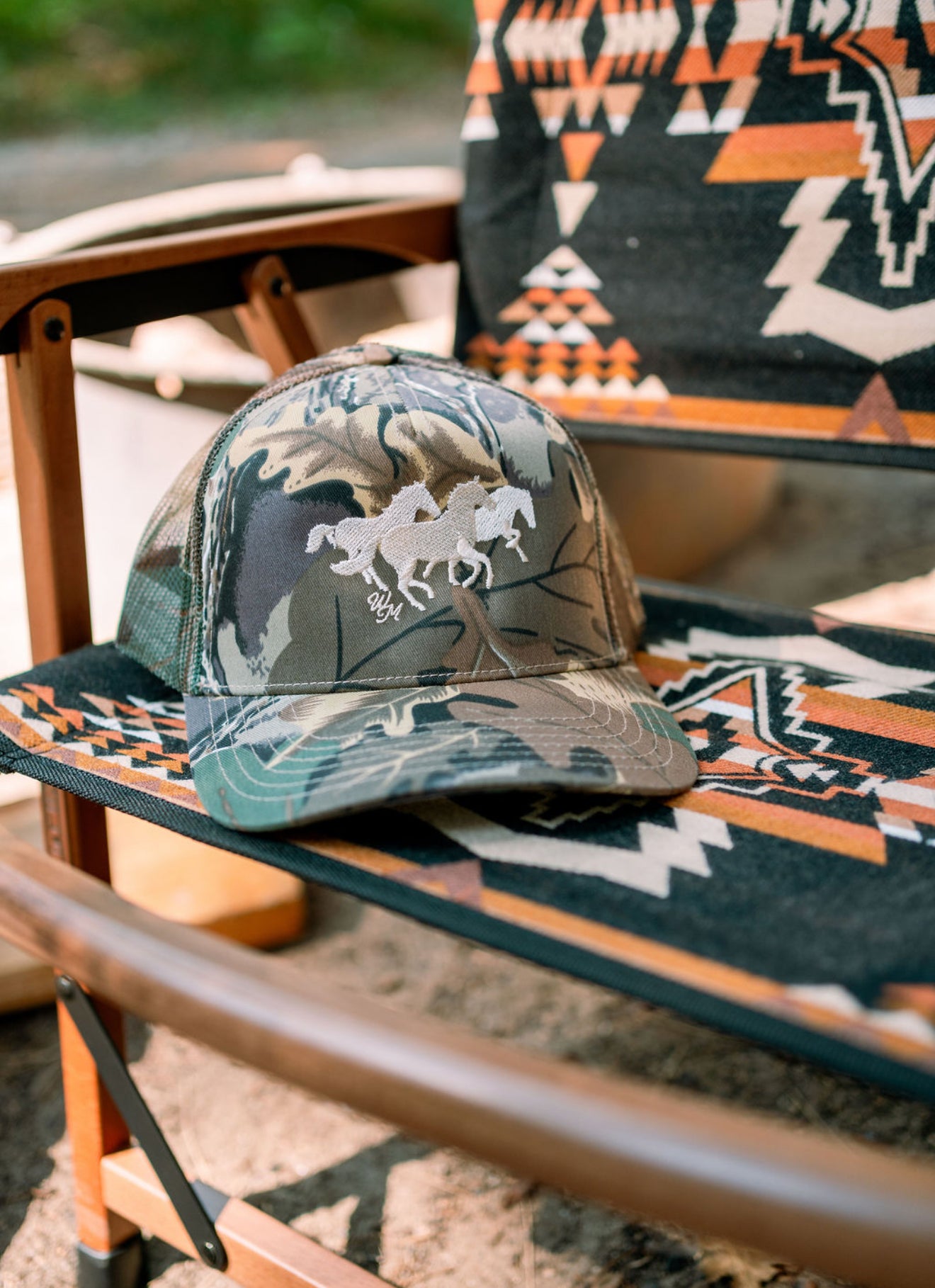 Wild Horses Embroidered Hat