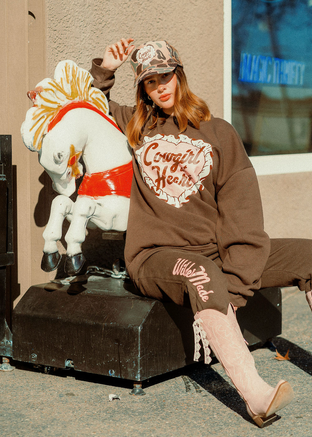 Cowgirl at Heart Premium Crewneck