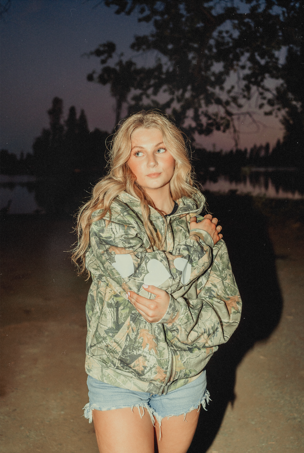 Vintage Wash Camo Zip Up