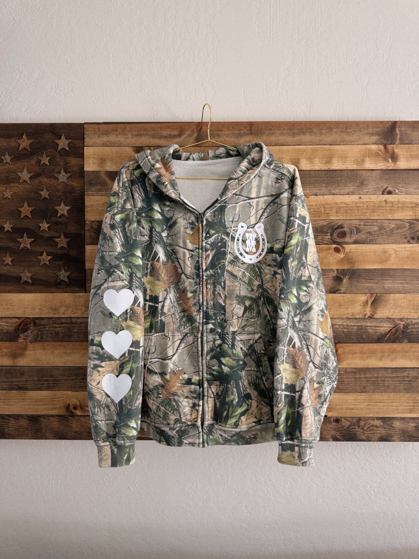 Vintage Wash Camo Zip Up