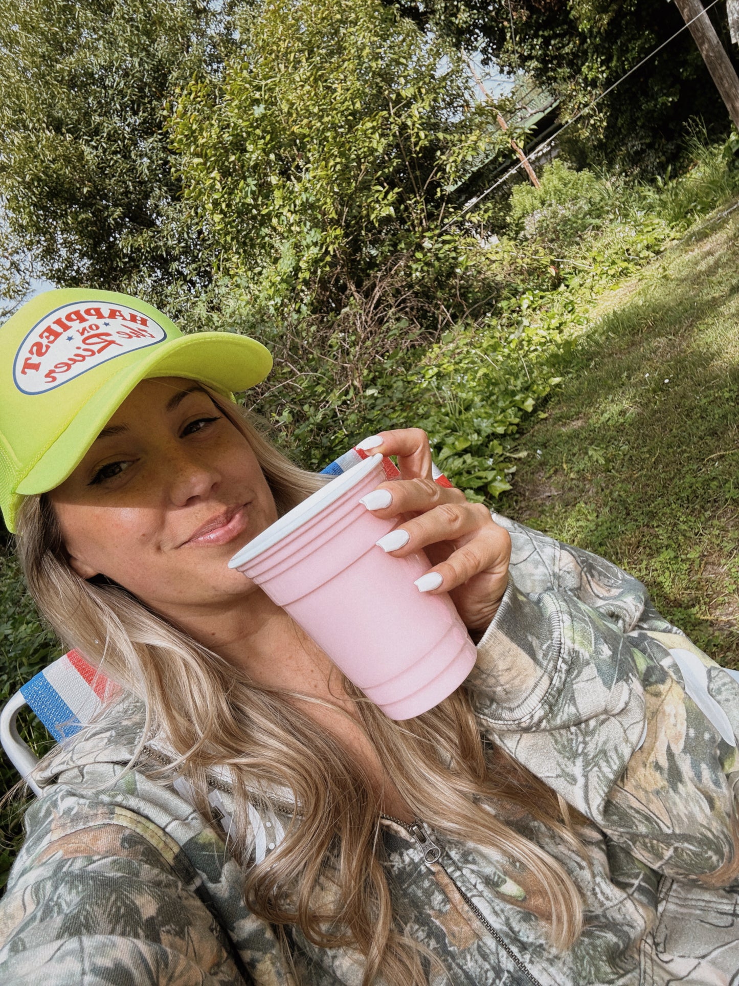 Happiest on the Lake/River Trucker Hat