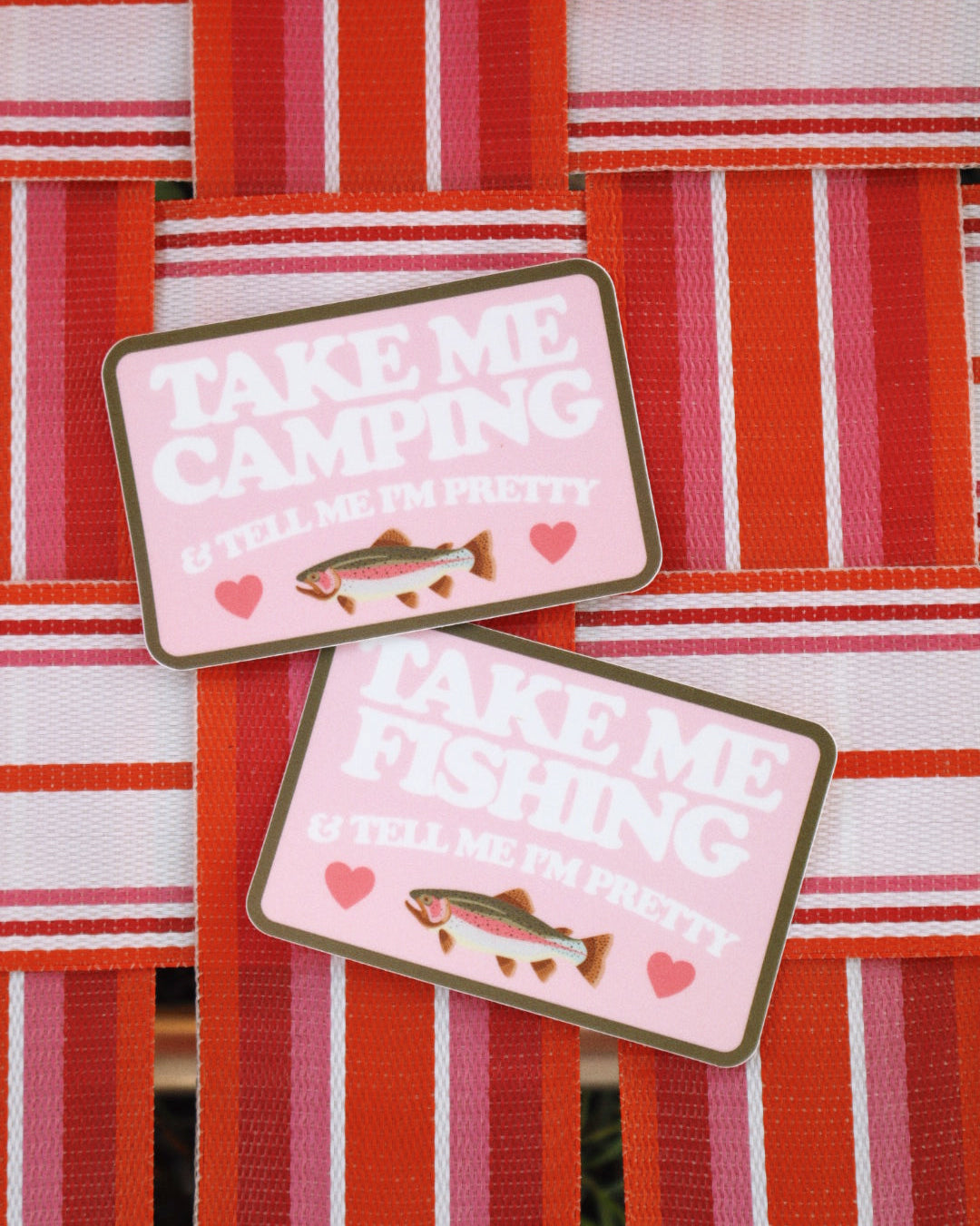 Take Me Fishing/Camping Vinyl Sticker