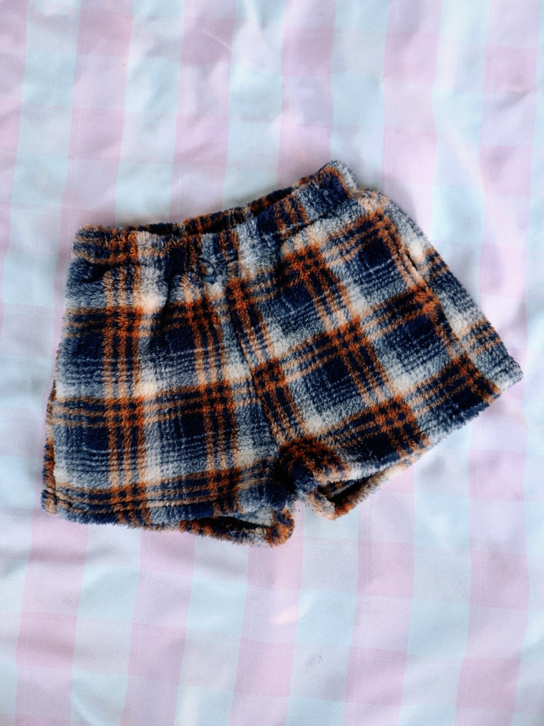 Fleece Plaid Shorts