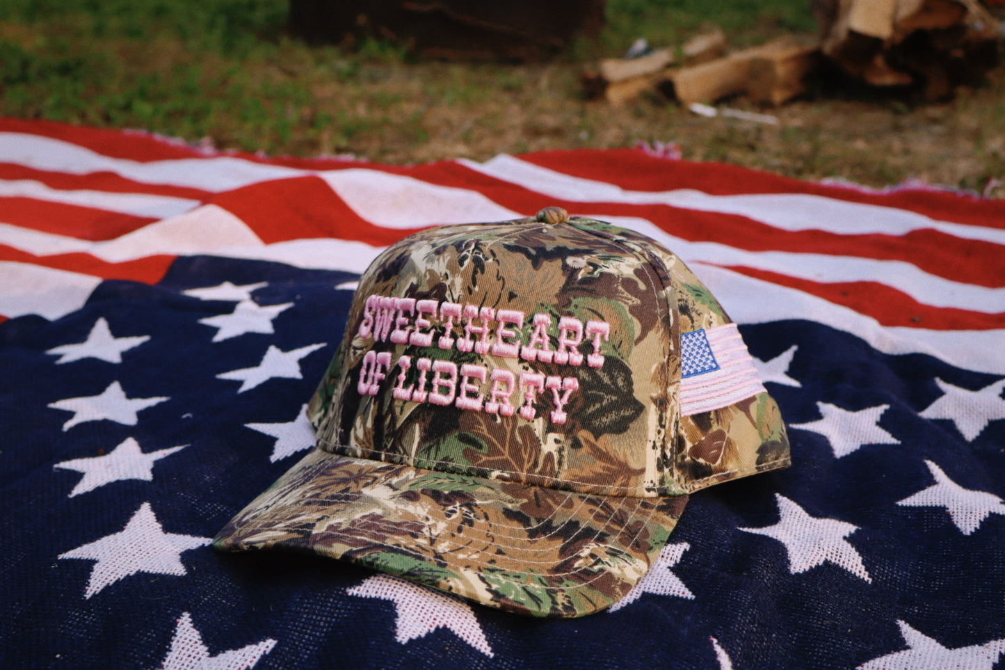 Sweetheart of Liberty Puff Embroidered Trucker Hat