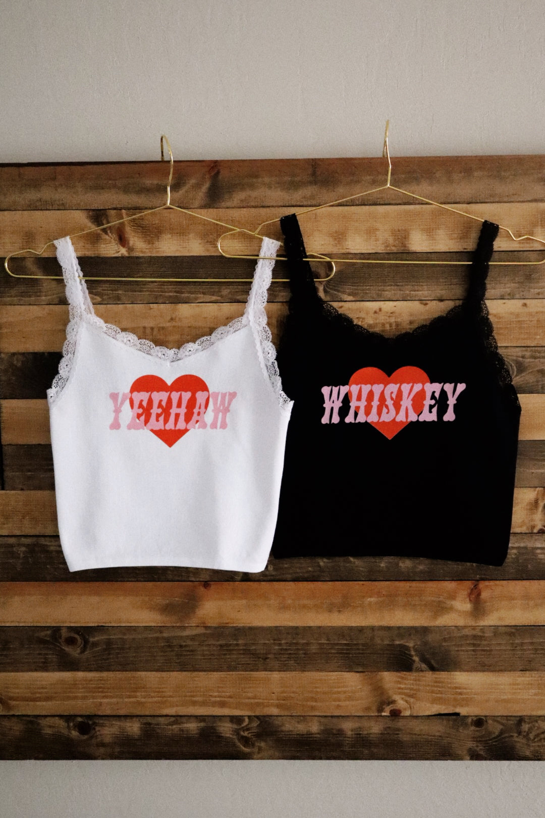 Western Love Lace Trim Tank (Customizable!)