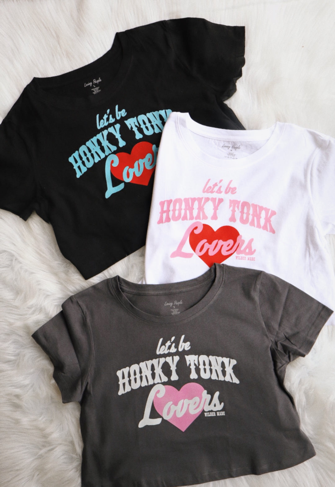 Honky Tonk Lovers Crop Tee