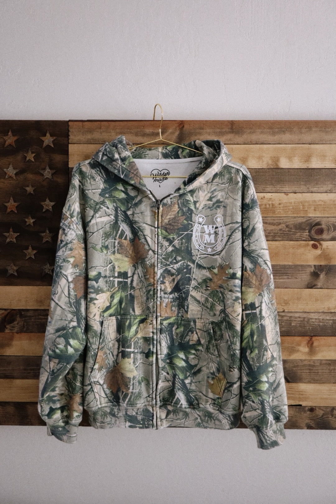 Vintage Wash Camo Zip Up