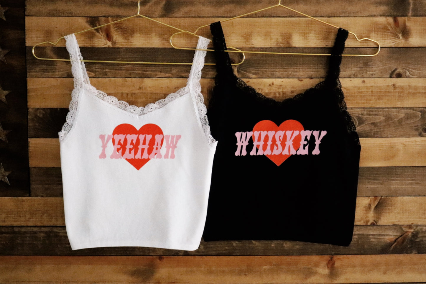 Western Love Lace Trim Tank (Customizable!)