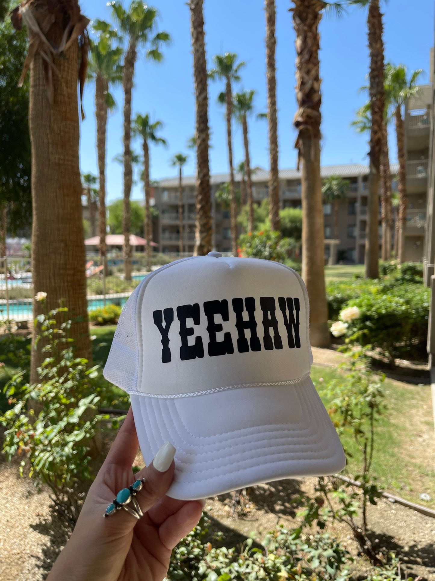 YEEHAW White Trucker Hat