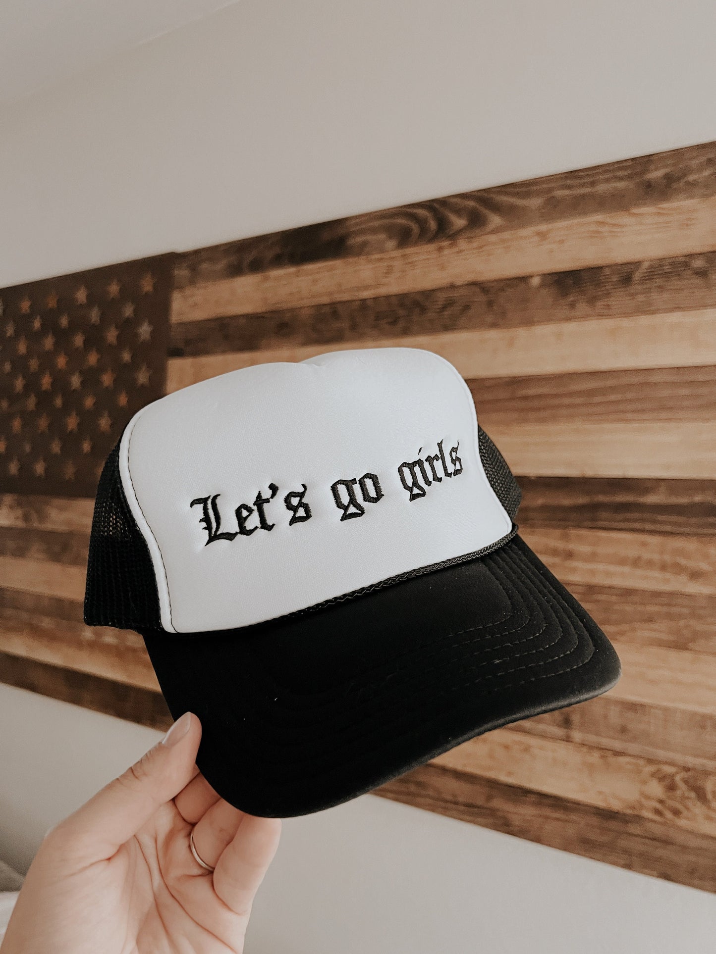Let’s Go Girls Embroidered Trucker Hat