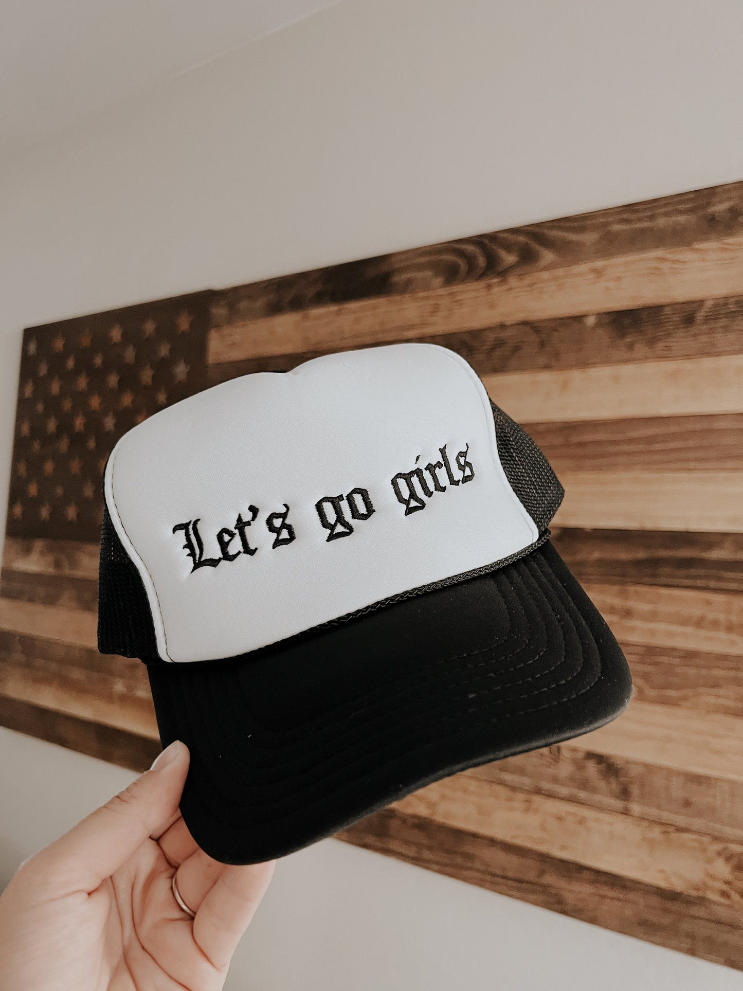 Let’s Go Girls Embroidered Trucker Hat