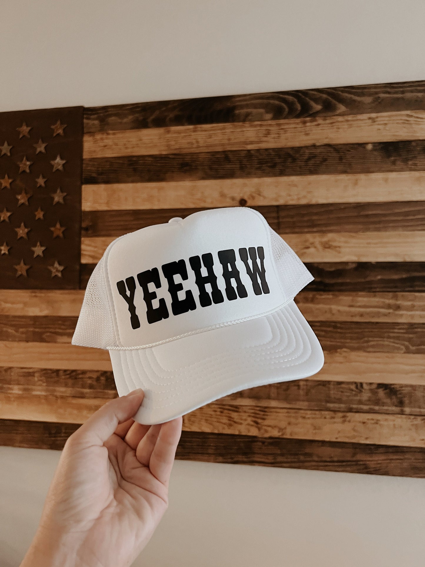 YEEHAW White Trucker Hat