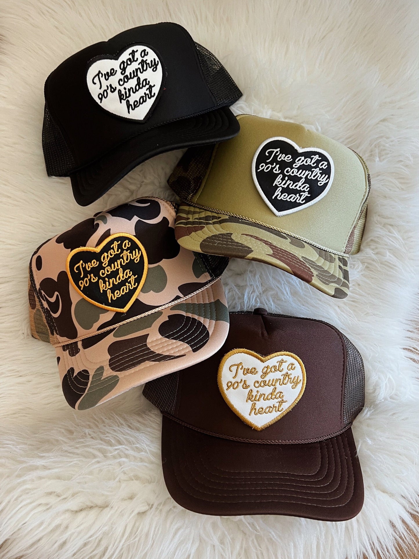 90’s Country Kinda Heart Patch Trucker Hat