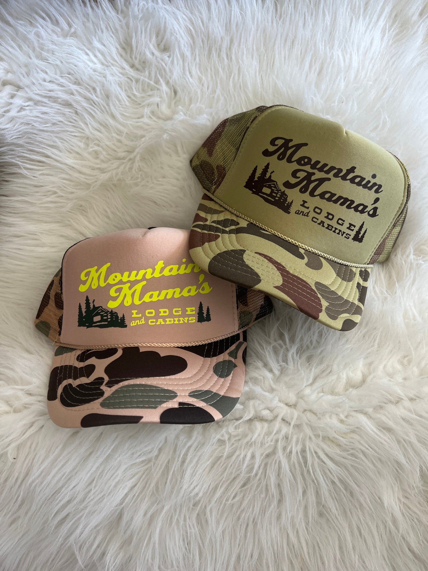 Mountain Mama’s Camo Trucker Hat
