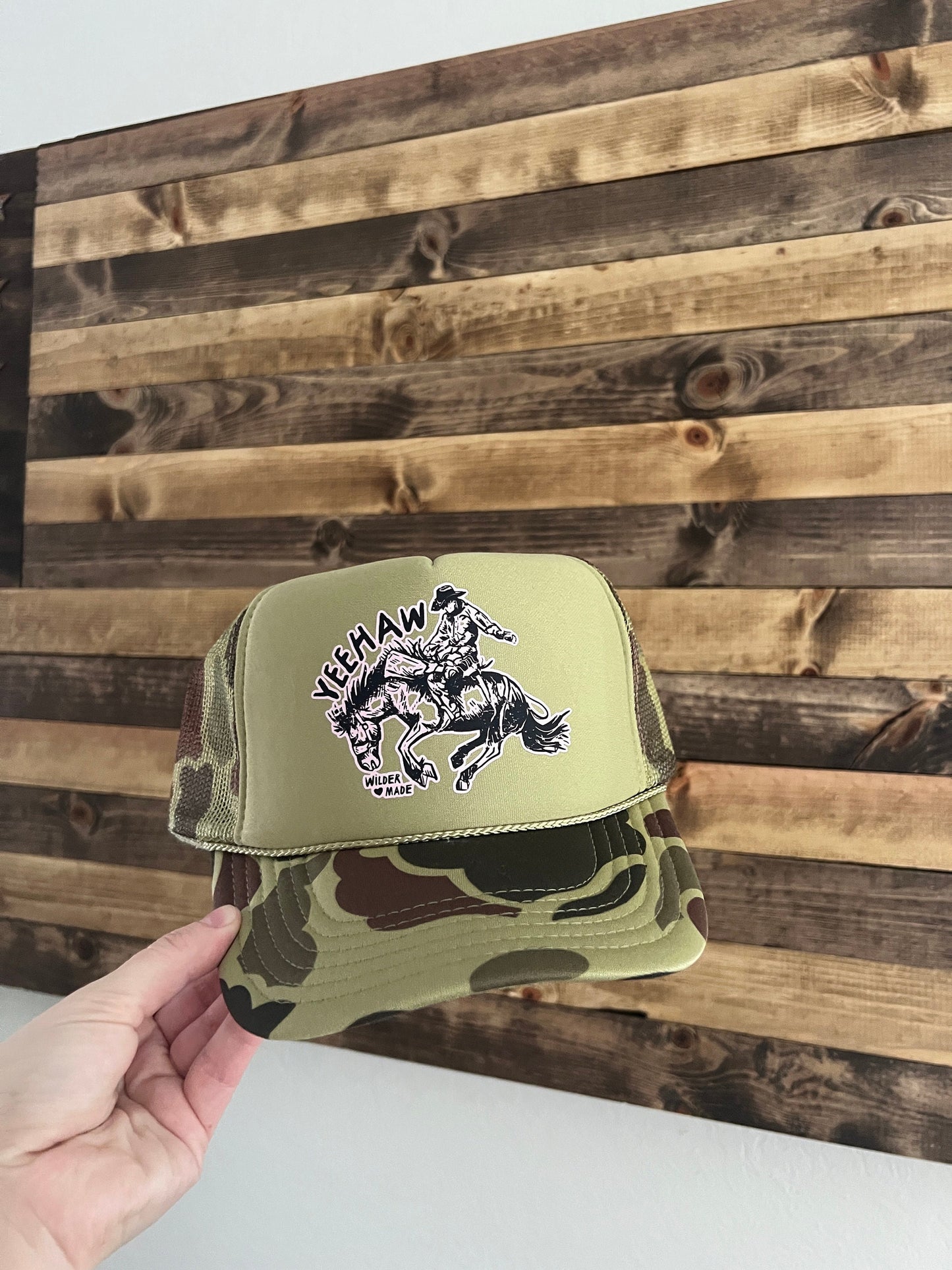 Yeehaw Buckin’ Cowboy Trucker Hat