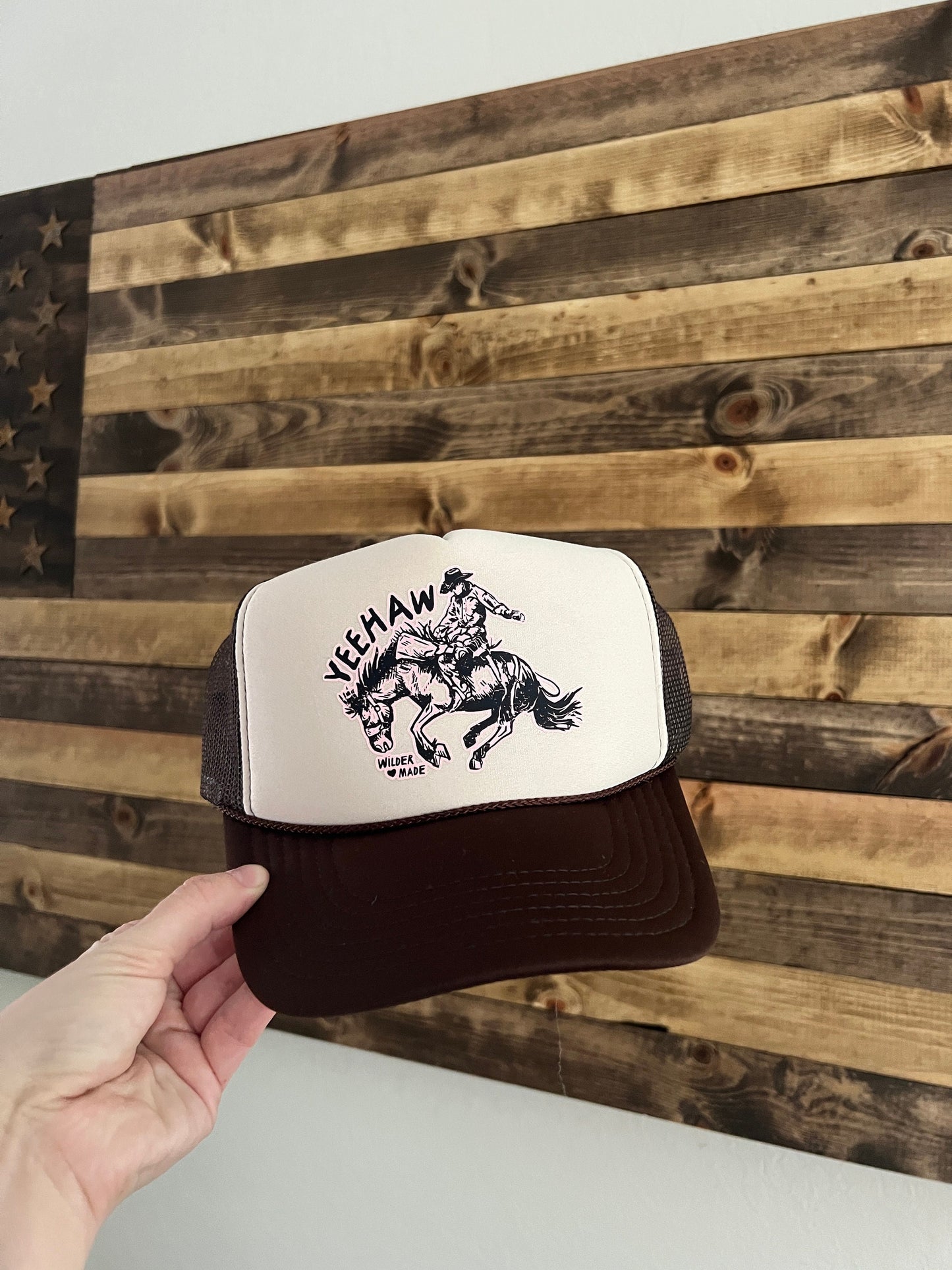 Yeehaw Buckin’ Cowboy Trucker Hat