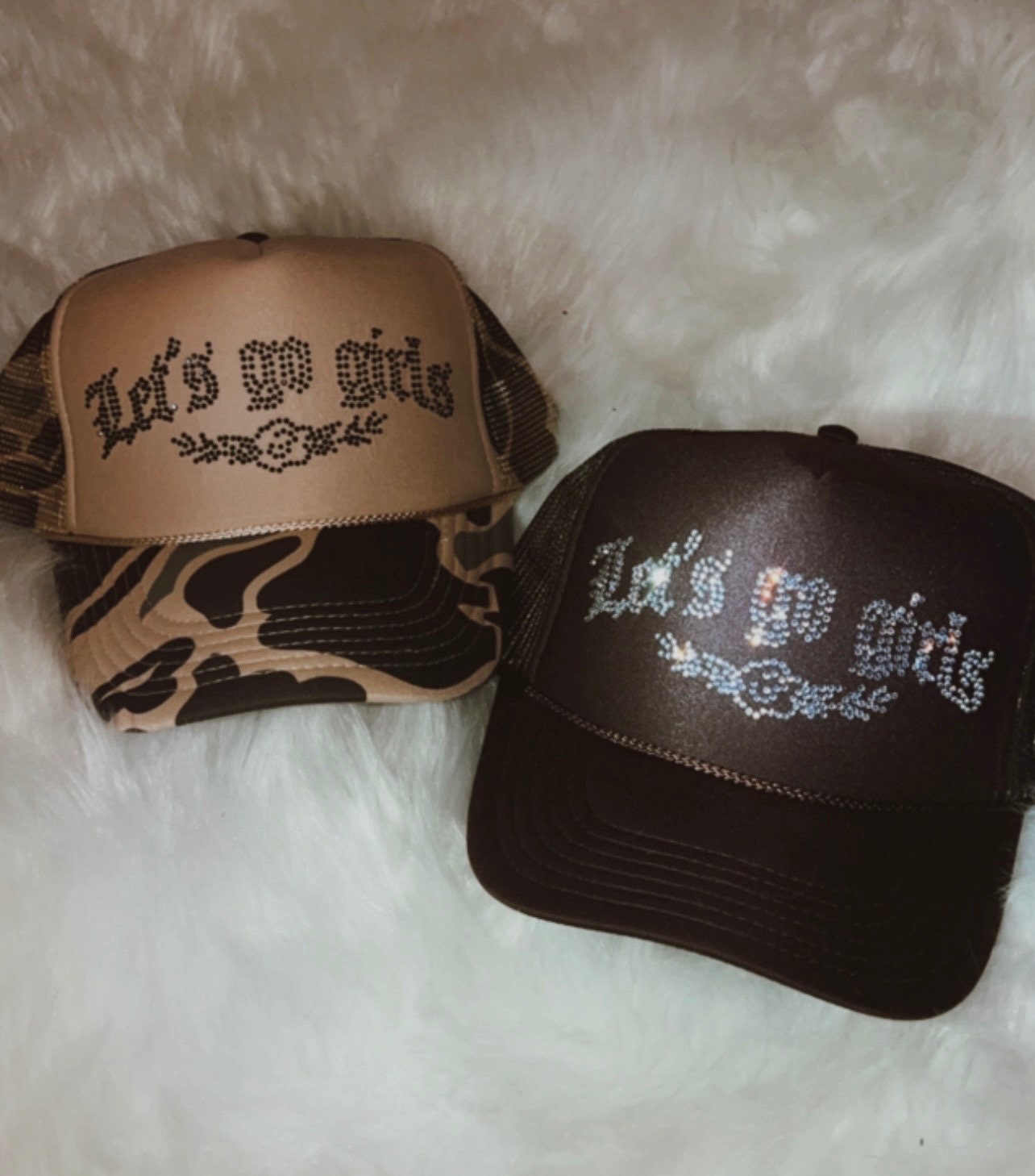 Let’s Go Girls Rhinestone Trucker Hat