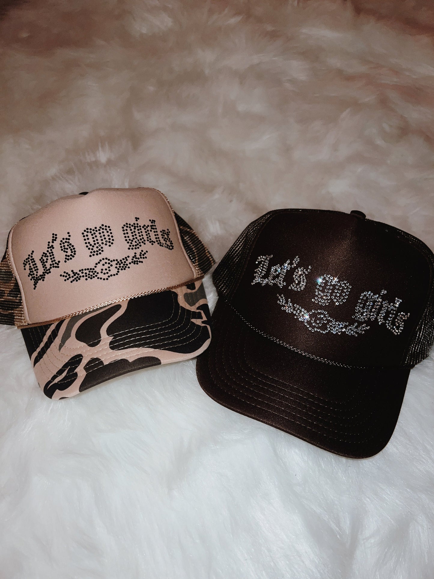 Let’s Go Girls Rhinestone Trucker Hat
