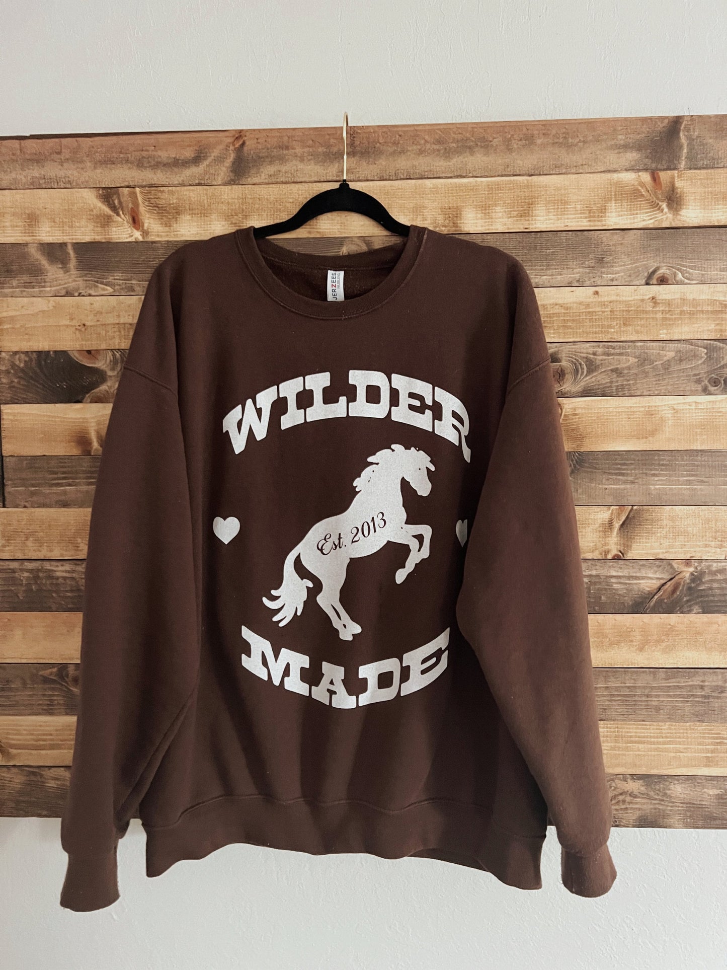 Wilder Made Brown Unisex Crewneck
