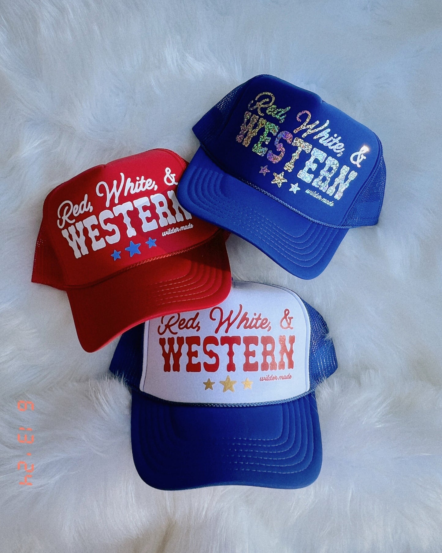 Red White & Western Trucker Hat
