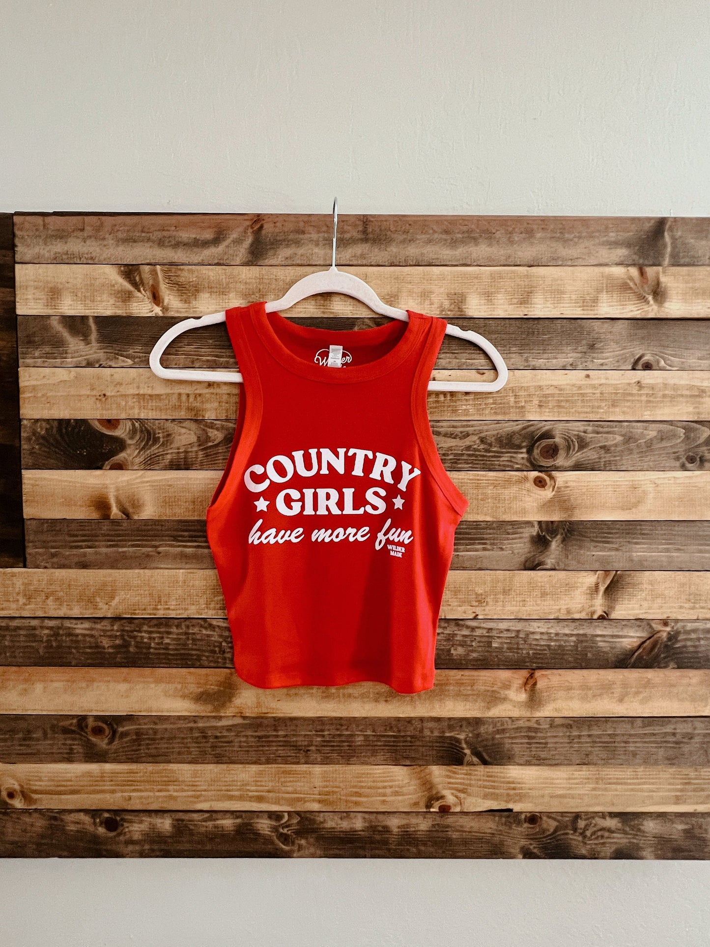 Country Girls Have More Fun Micro Ribbed Racerback Tank