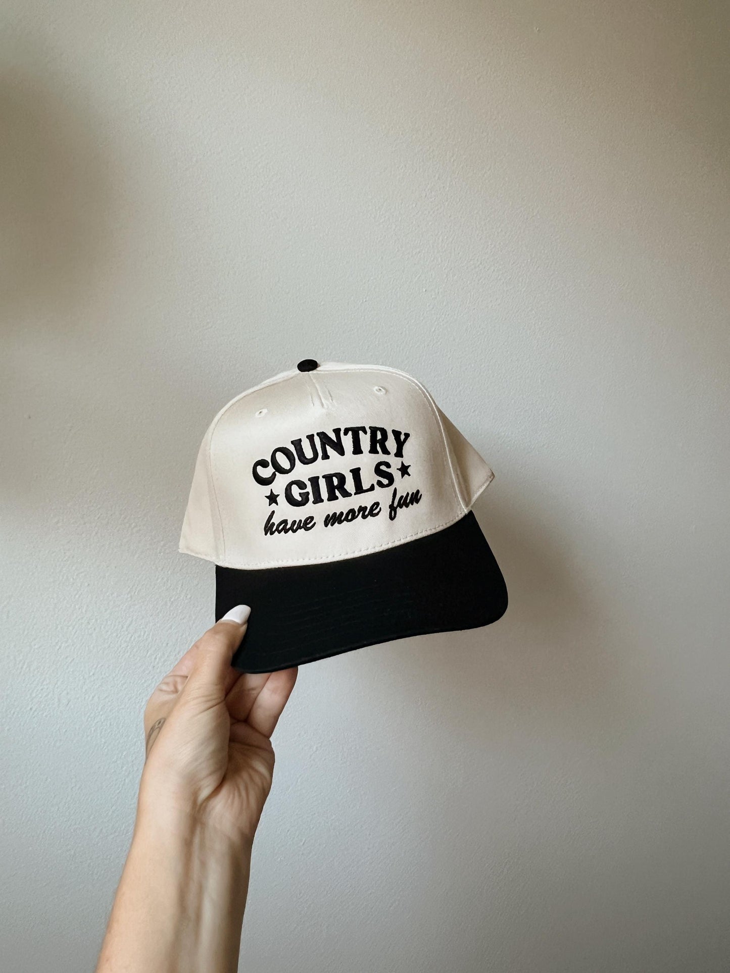 Country Girls Have More Fun Canvas Trucker Hat