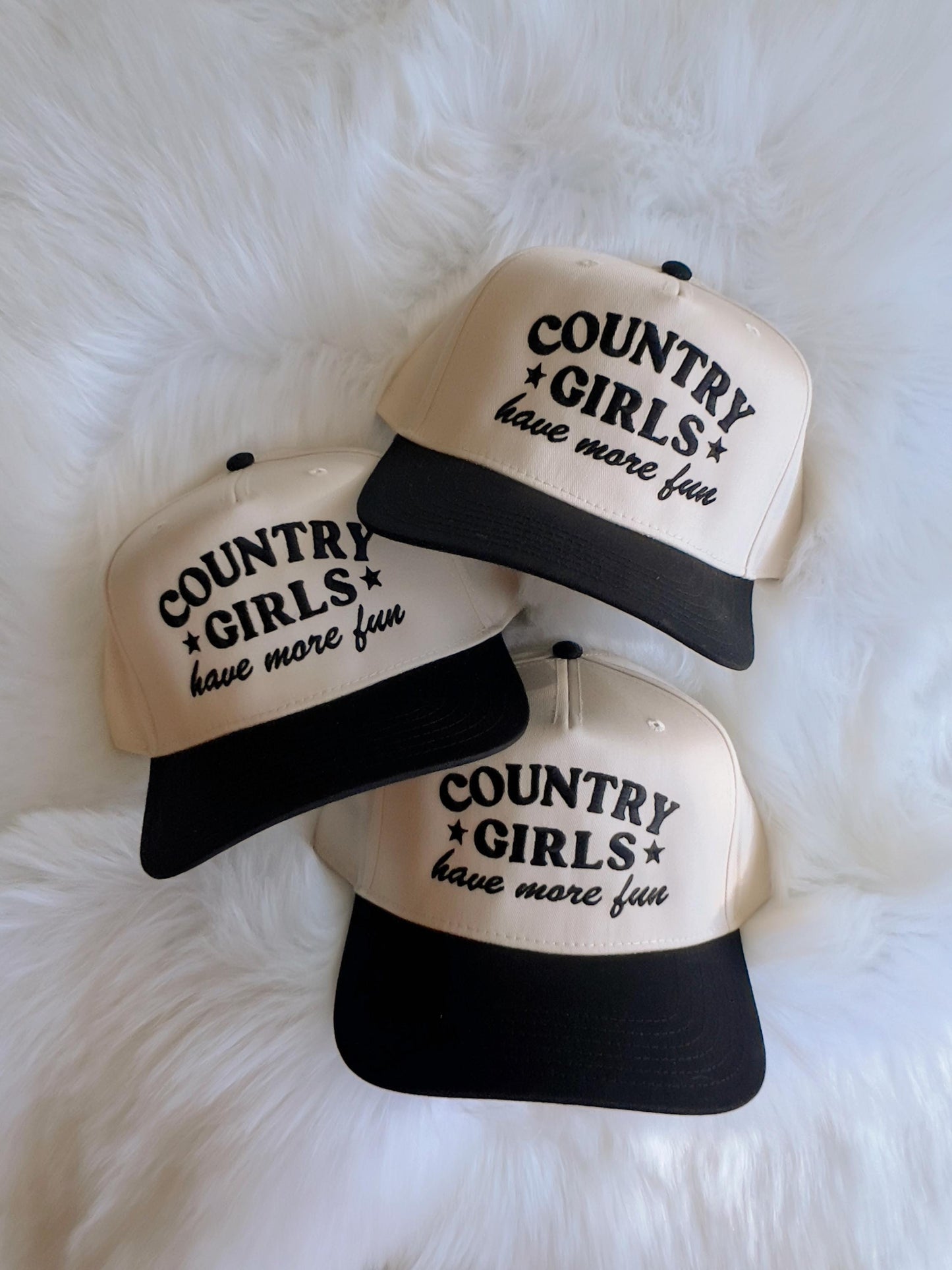 Country Girls Have More Fun Canvas Trucker Hat