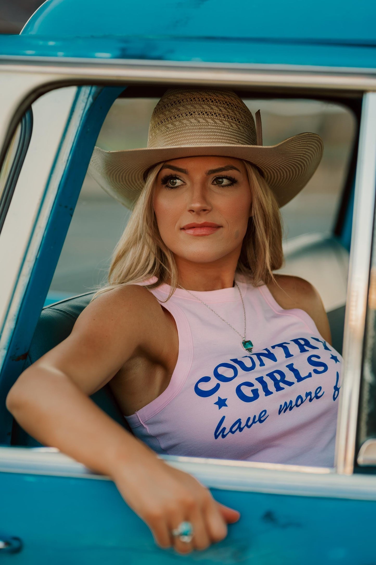 Country Girls Have More Fun Micro Ribbed Racerback Tank